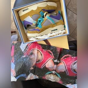 Jordan Air 4 Retro SP in Desert Moss Turquoise Blue size 11M, used w OG box